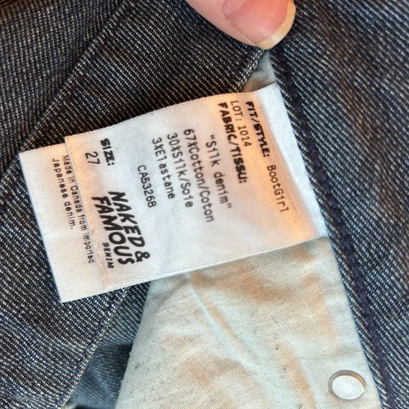Naked & Famous Silk Denim Jeans Boot Girl - Picture 5 of 5